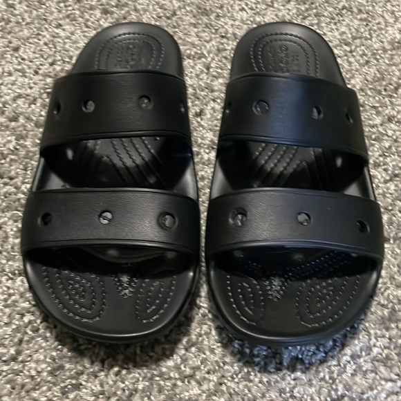Black Croc Sandals - Picture 3 of 3